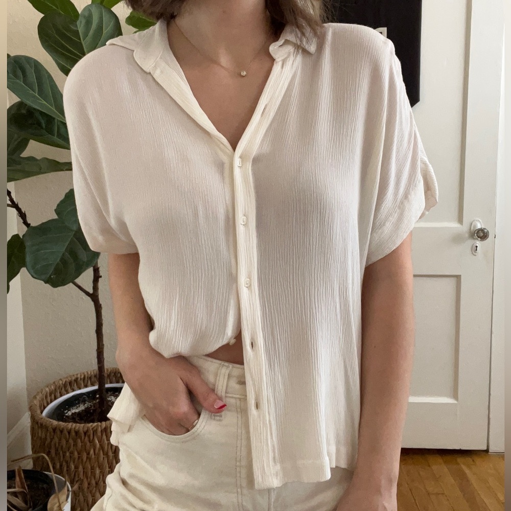 White Button Down Collared Shirt